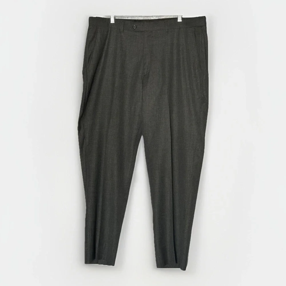 Bertolini‎ B66051 Gray Wool Silk Blend Dress Pants Mens 41x30 Tailored